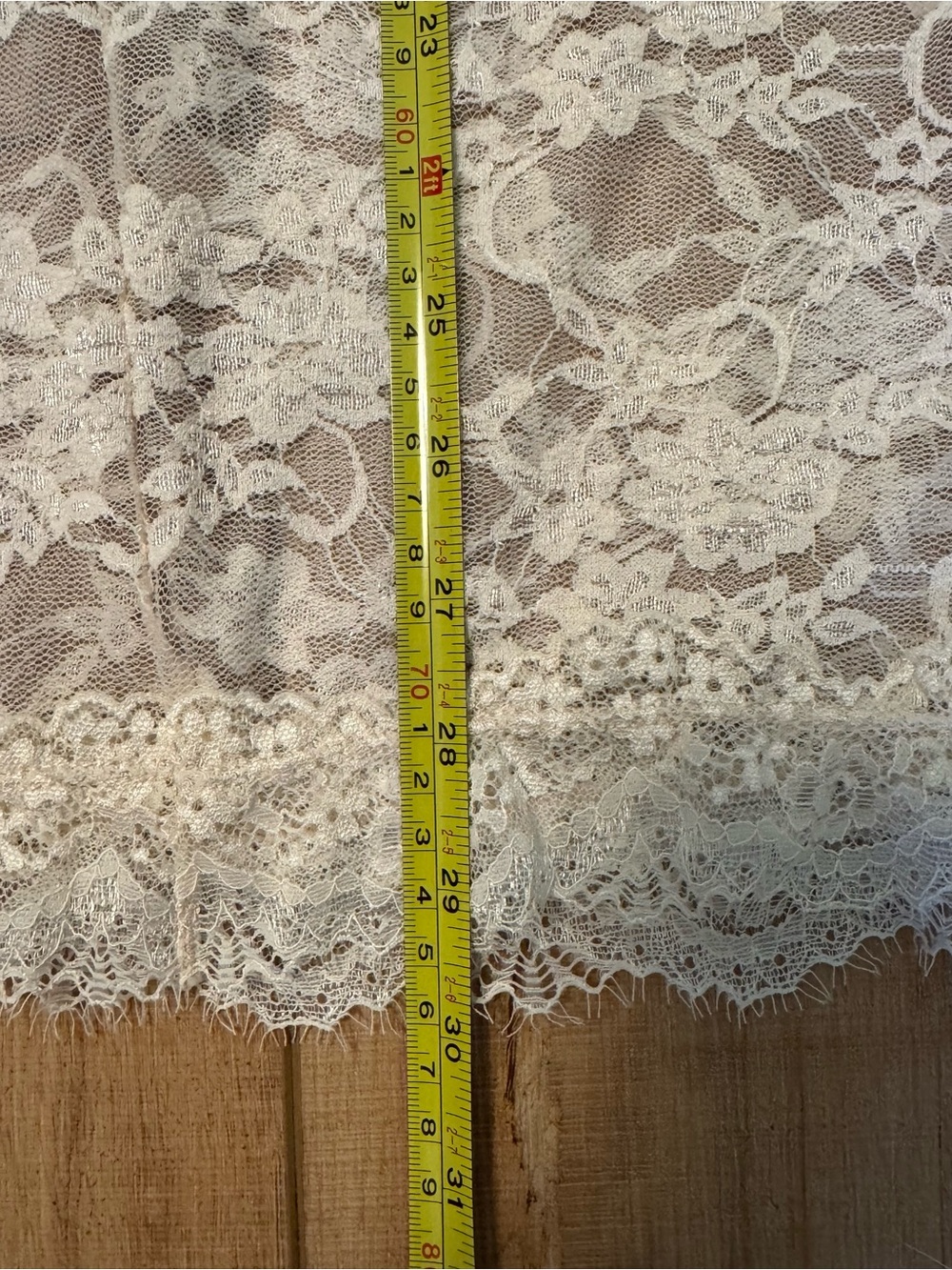 Current Mood Ivory Lace Mock Neck Mini Dress Sheer Romantic Coquette Size Small - Picture 6 of 7